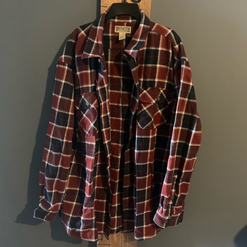 Duluth Trading Thick Flannel Shirt 2XL Tall